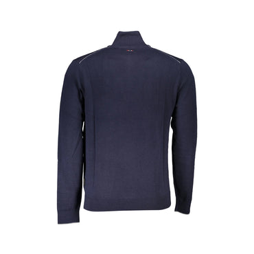 Napapijri Maglione Uomo Blu Mezza Zip Maniche Lunghe Maglie - vista 2