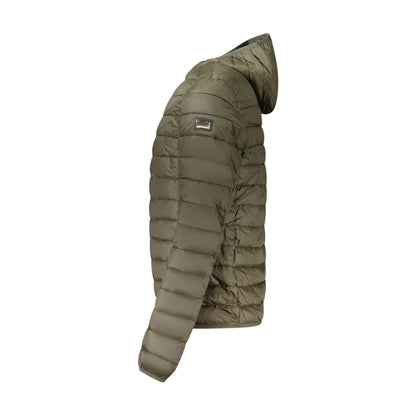 Cavalli Class Giubbotto Uomo Verde con Cappuccio e Imbottitura Leggera Giubbotti e Giacche - vista 3