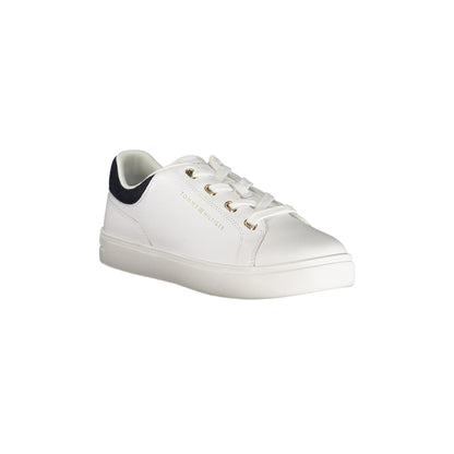 TOMMY HILFIGER Calzatura Sportiva Donna Bianco con Lacci e Logo Sneakers - vista 2
