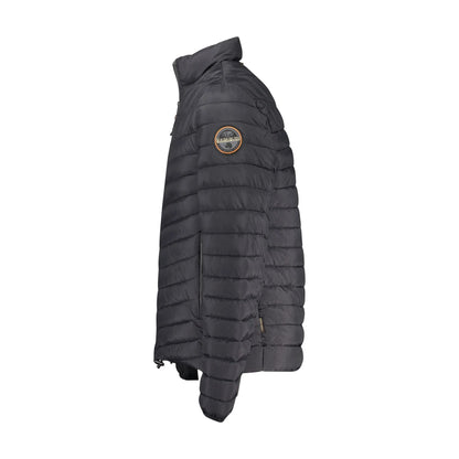 Napapijri Giubbotto Uomo Nero con Zip e Logo Giubbotti e Giacche - vista 3