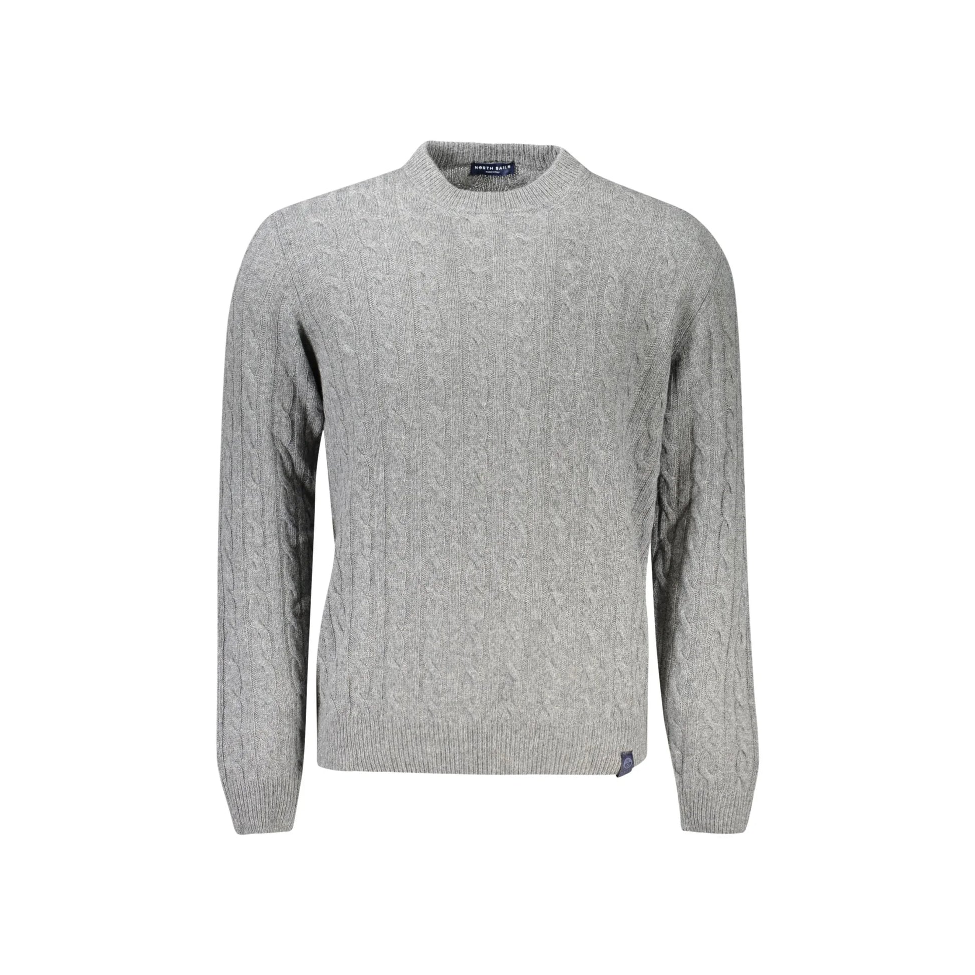 North Sails Maglione Uomo Grigio Girocollo a Treccia in Lana Maglie - foto prodotto
