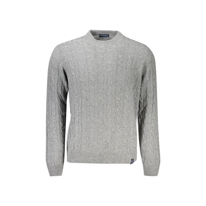 North Sails Maglione Uomo Grigio Girocollo a Treccia in Lana Maglie - foto prodotto