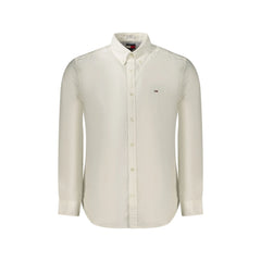 Tommy Hilfiger heren overhemd lange mouwen wit geborduurd logo