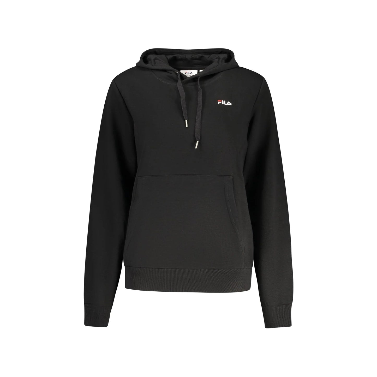 Fila Felpa Donna Nera Cappuccio Garzata Ricamo Logo Felpe Nero - foto prodotto