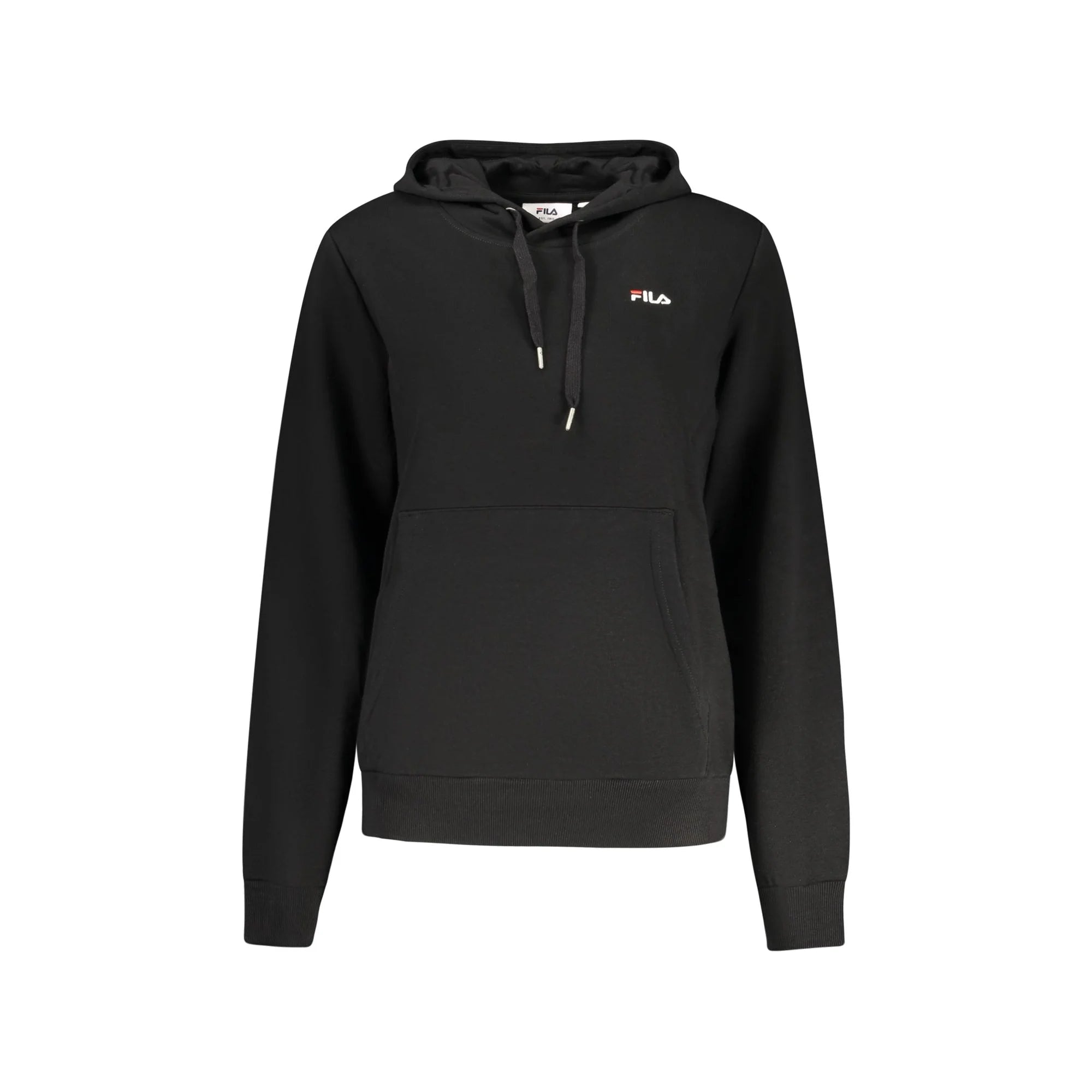Fila Felpa Donna Nera Cappuccio Garzata Ricamo Logo Felpe Nero - foto prodotto