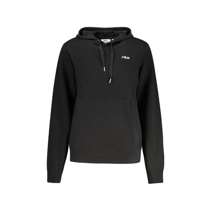 Fila Felpa Donna Nera Cappuccio Garzata Ricamo Logo Felpe Nero - foto prodotto