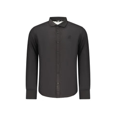 U.S. Grand Camisa de Manga Larga Hombre Negra Bordado