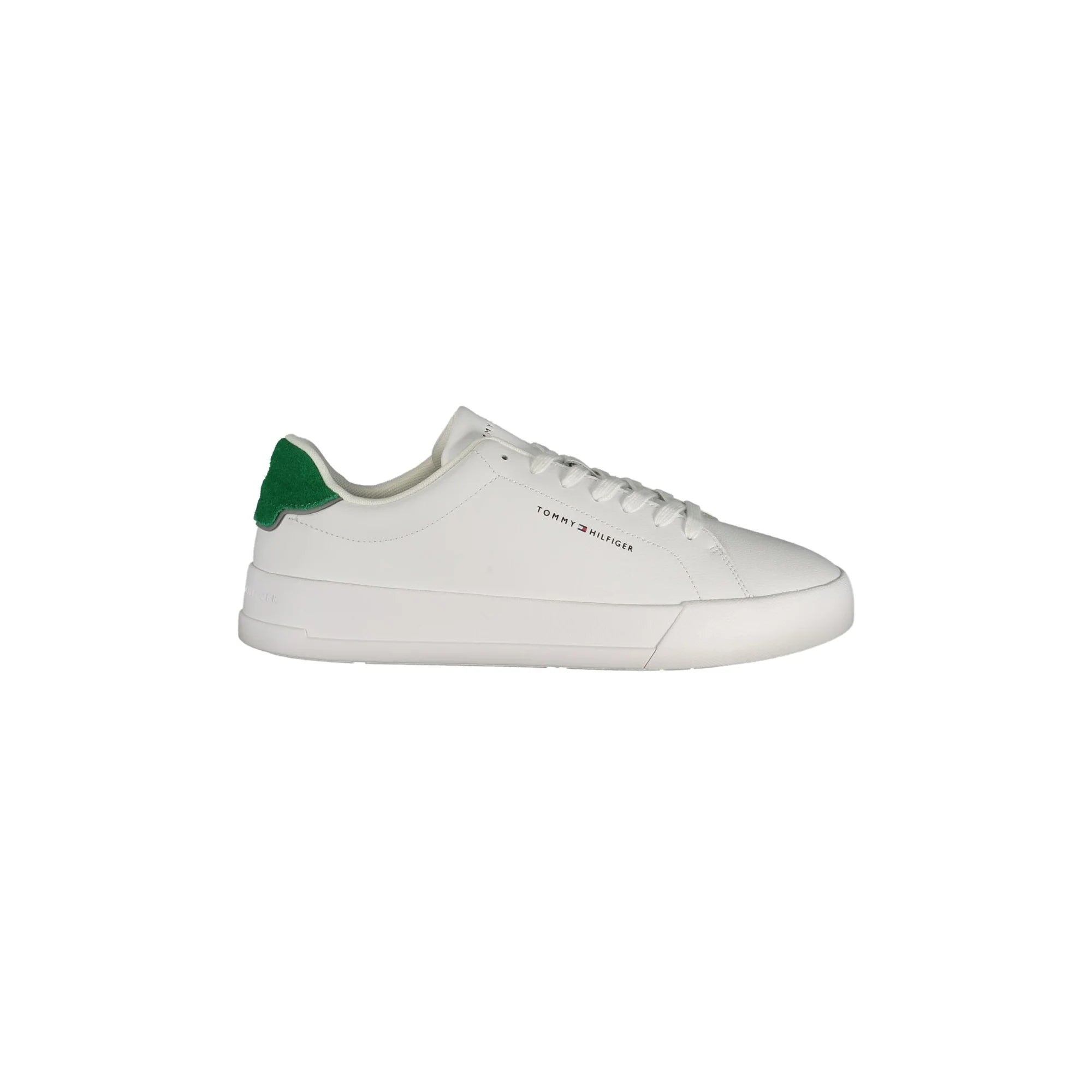 Tommy Hilfiger Sneakers Uomo Bianche Dettagli Verde Logo Bianco - foto prodotto