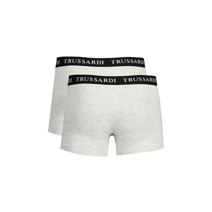 Trussardi Boxer Uomo Grigio Stampa Logo Intimo - vista 2