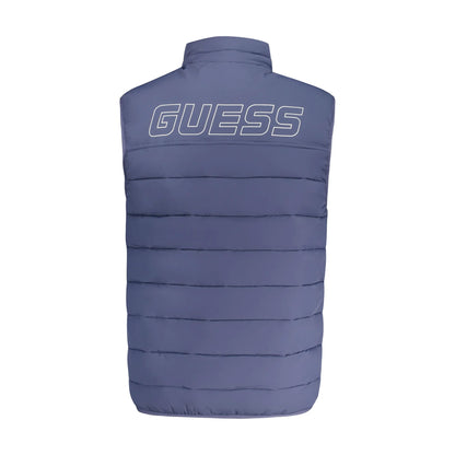 Guess Jeans Giubbotto Uomo Blu Zip Logo Giubbotti e Giacche - vista 2
