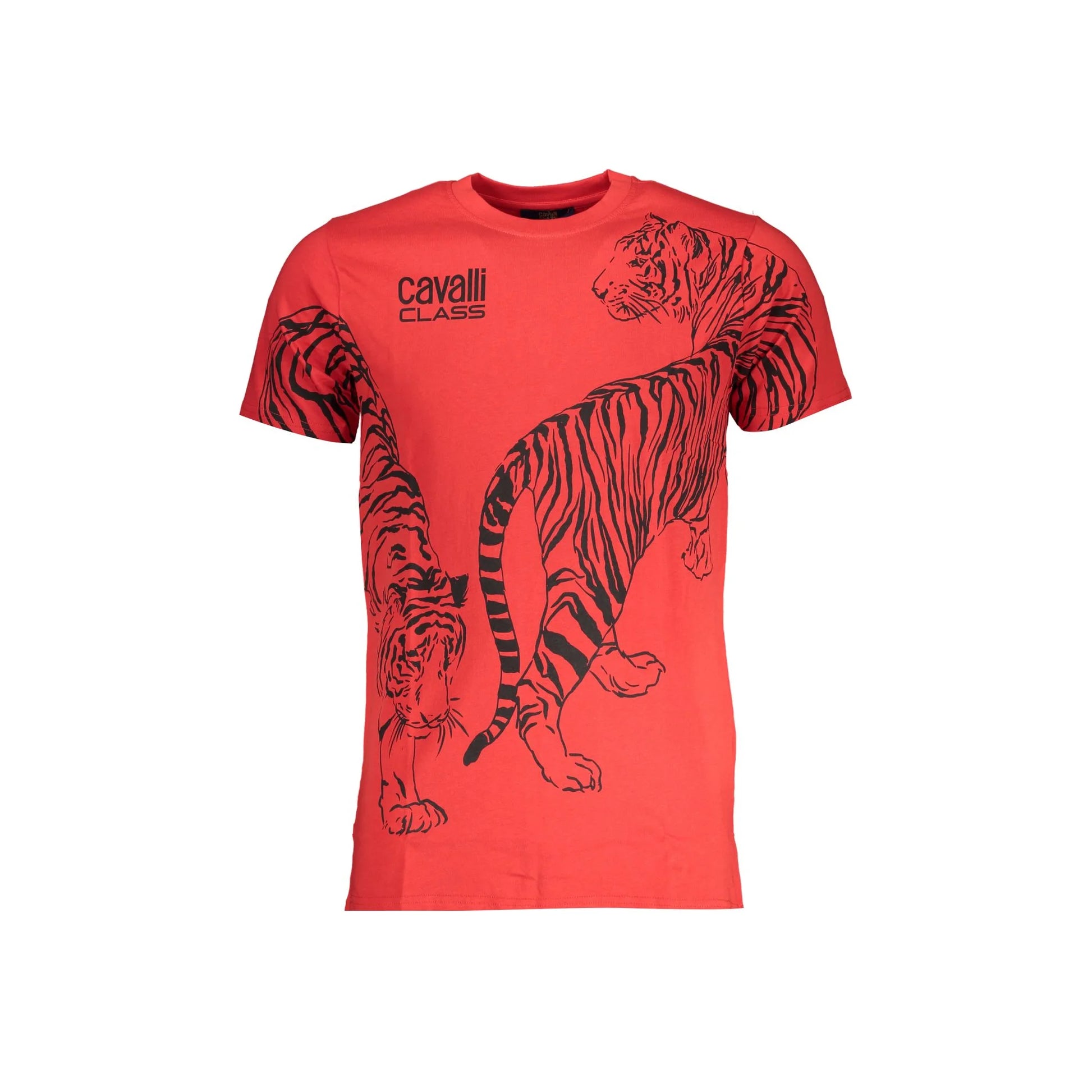 Cavalli Class T-Shirt Maniche Corte Uomo Rossa Stampa Rosso - foto prodotto
