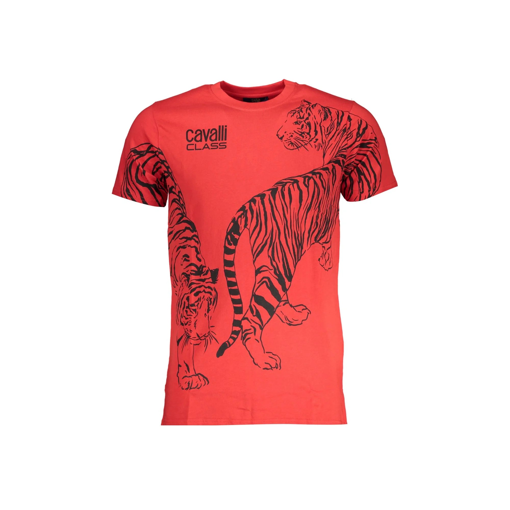 Cavalli Class T-Shirt Maniche Corte Uomo Rossa Stampa Rosso - foto prodotto