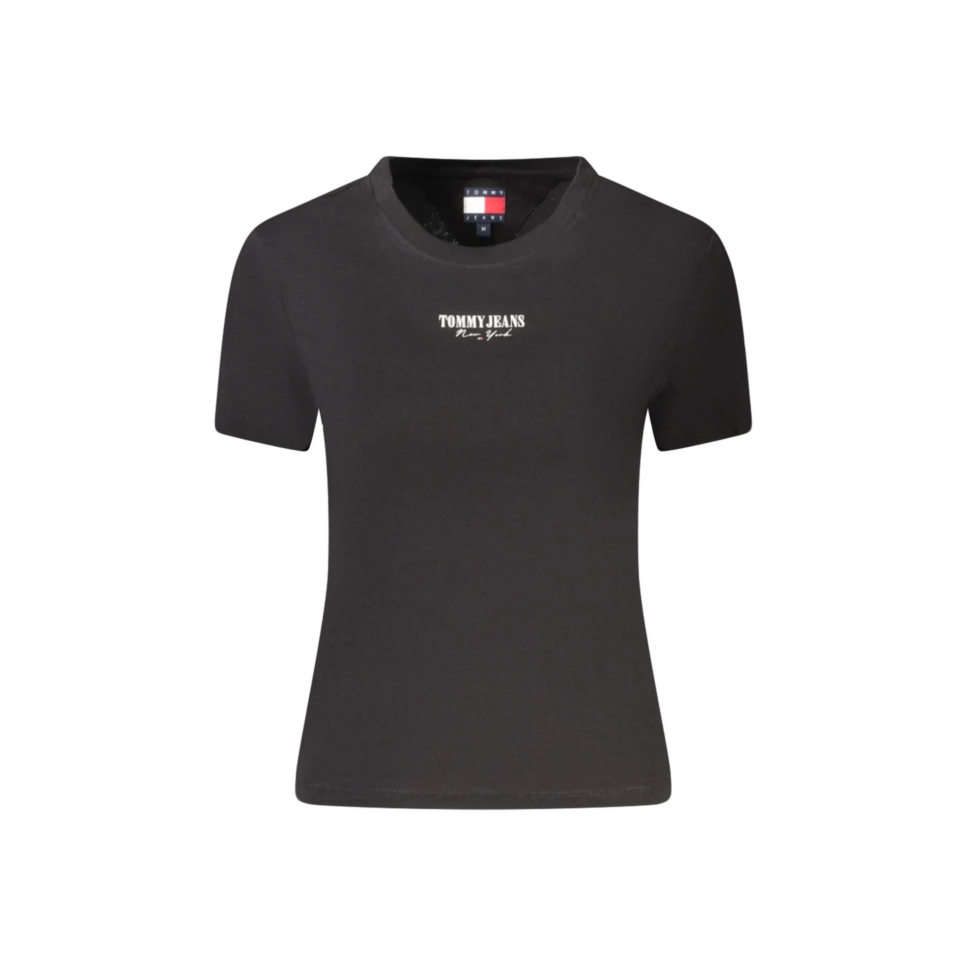 Tommy Hilfiger T-Shirt Maniche Corte Donna Nera Stampa Logo Nero - foto prodotto