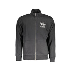 La Martina Sweat Homme Noir Fermeture Éclair Broderie Logo