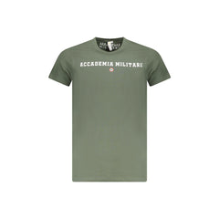 Accademia Militare T-Shirt Kurzarm Herren Grün Logo Druck