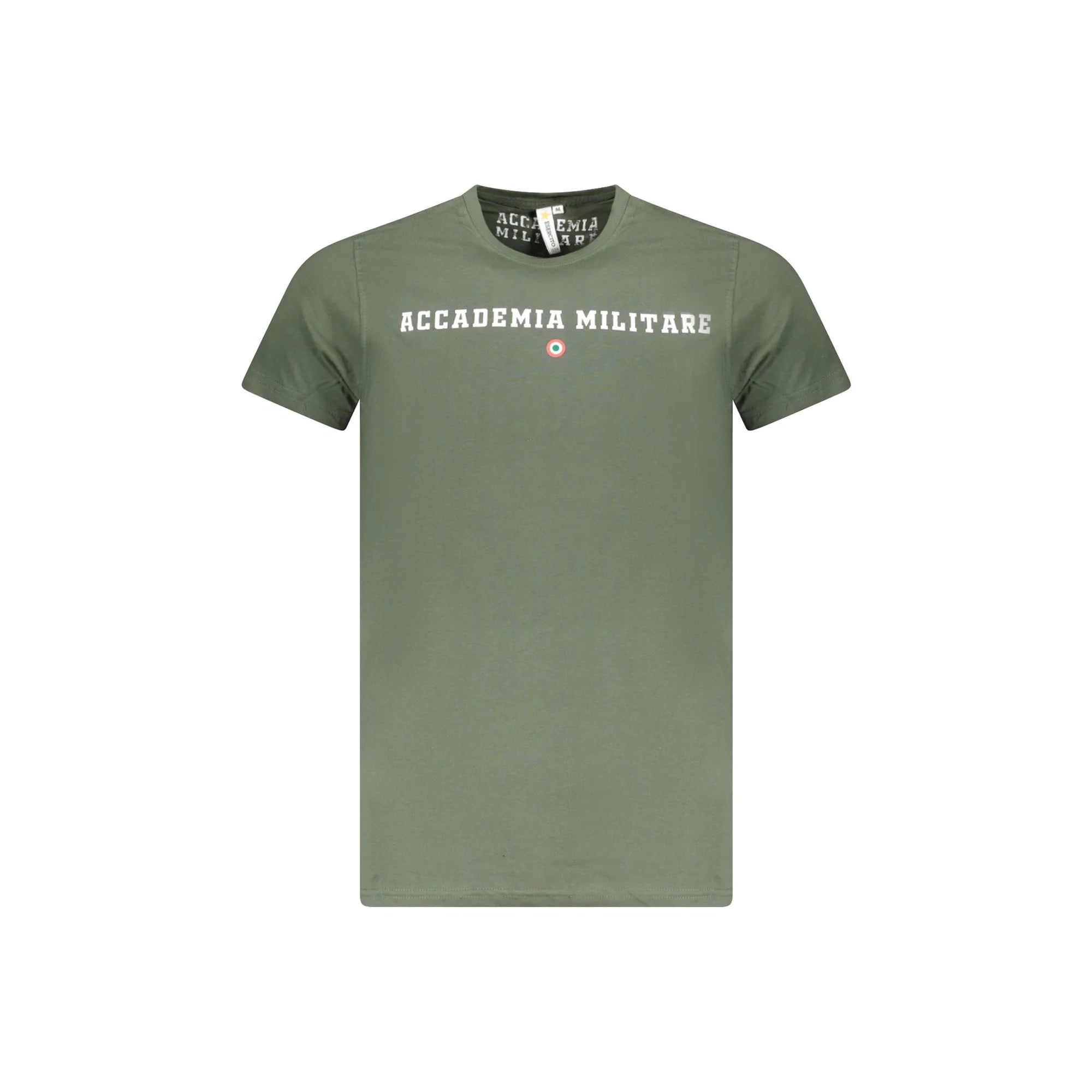 Accademia Militare T-Shirt Maniche Corte Uomo Verde Stampa Logo - foto prodotto