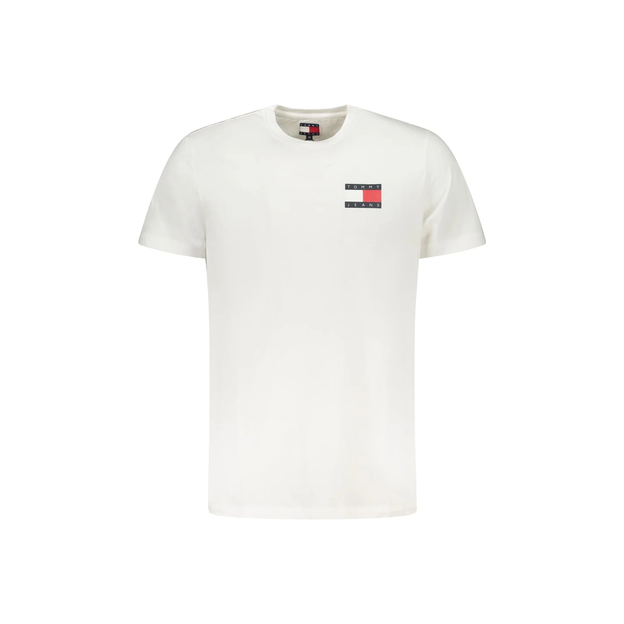 Tommy Hilfiger T-Shirt Uomo Bianca Girocollo Cotone Stampa Logo Bianco - foto prodotto