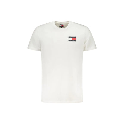 Tommy Hilfiger T-Shirt Uomo Bianca Girocollo Cotone Stampa Logo Bianco - foto prodotto