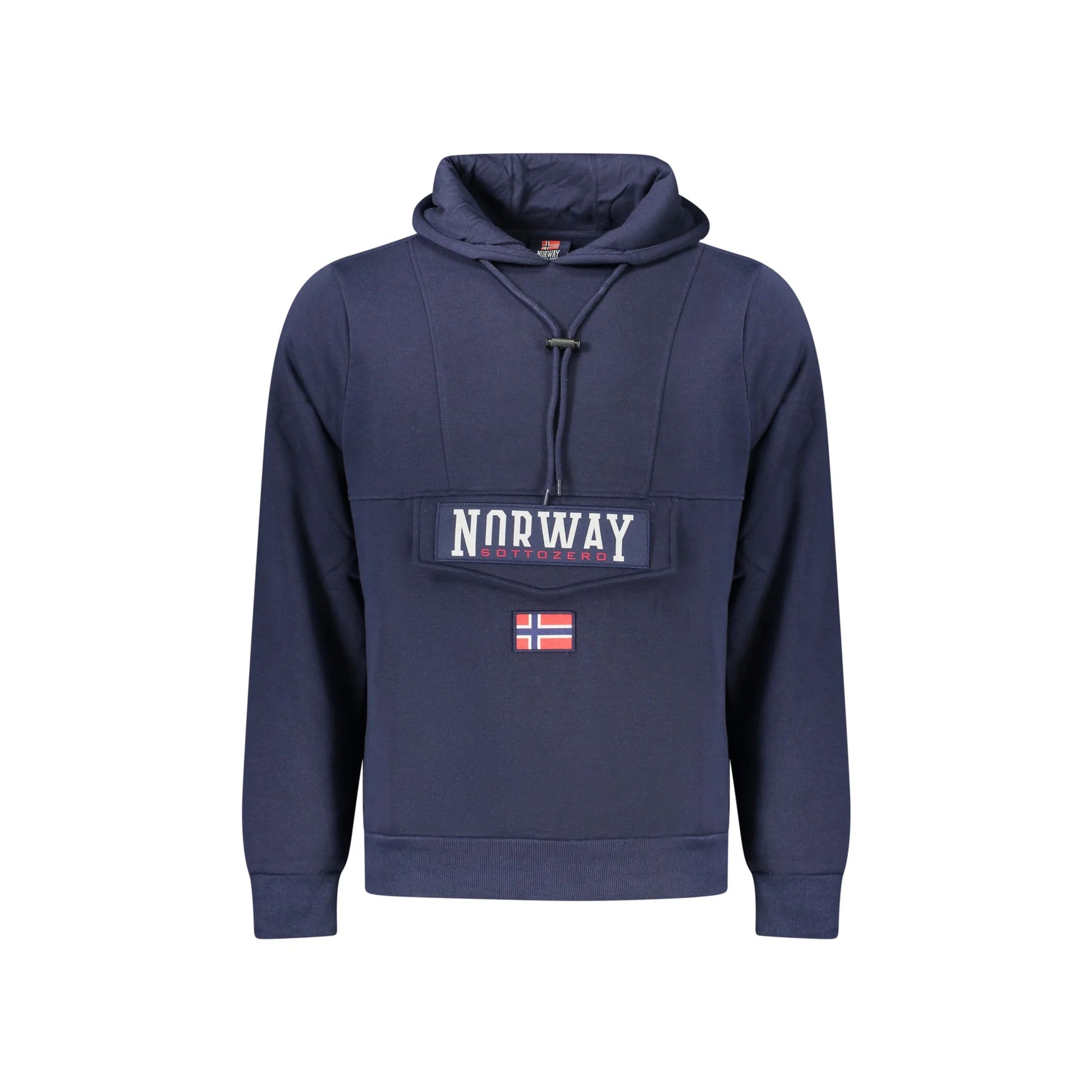 Norway 1963 Felpa Uomo Blu con Cappuccio Felpata Applicazione Logo Felpe - foto prodotto
