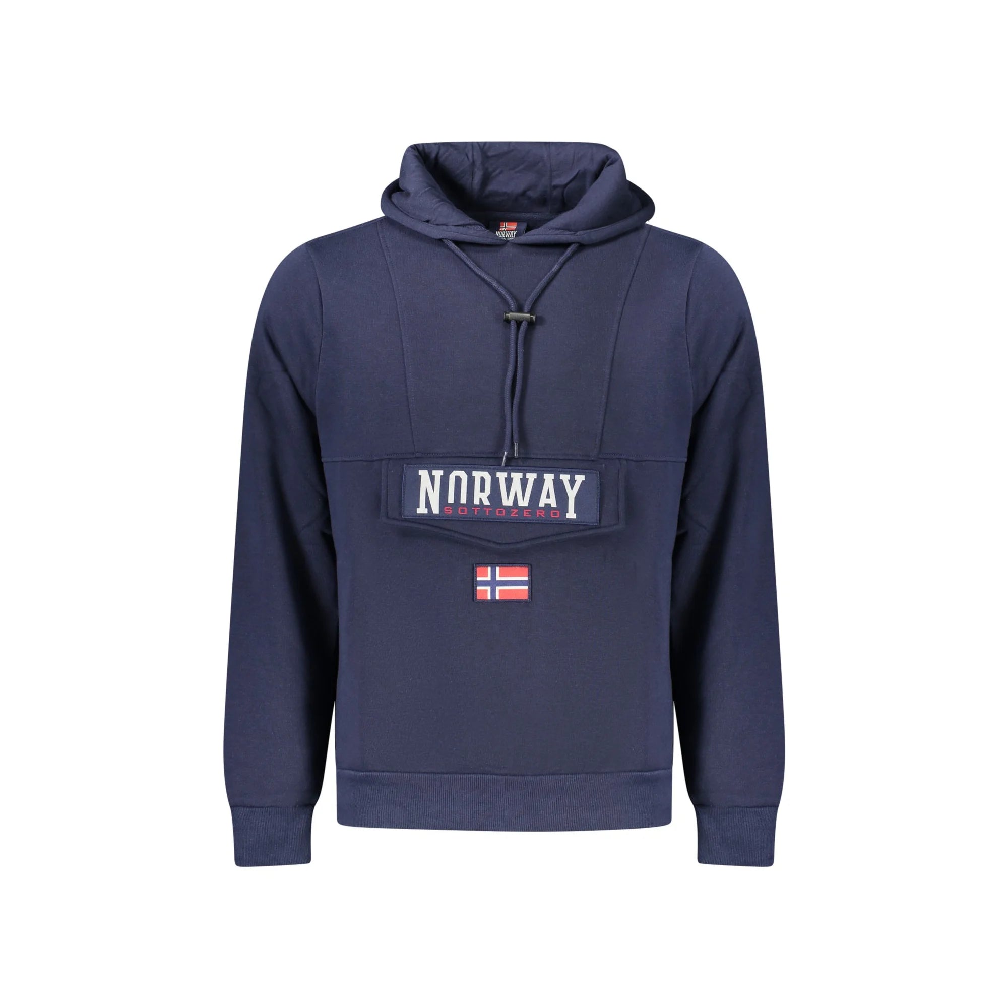 Norway 1963 Felpa Uomo Blu con Cappuccio Felpata Applicazione Logo Felpe - foto prodotto
