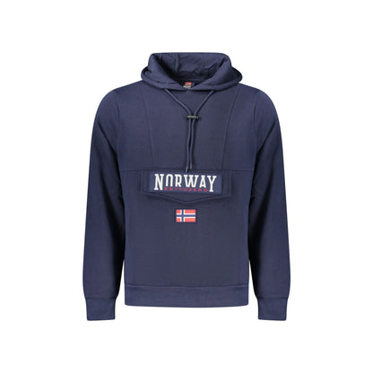 Norway 1963 Felpa Uomo Blu con Cappuccio Felpata Applicazione Logo Felpe - foto prodotto