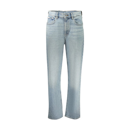 Calvin Klein Jeans Donna Azzurri Effetto Slavato Logo Azzurro - foto prodotto
