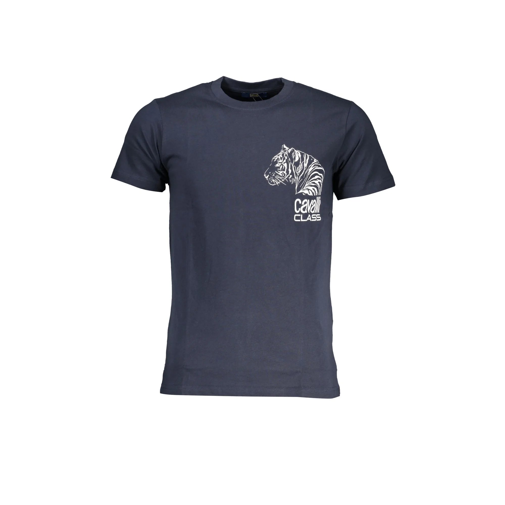 Cavalli Class T-Shirt Maniche Corte Uomo Blu Stampa Logo - foto prodotto