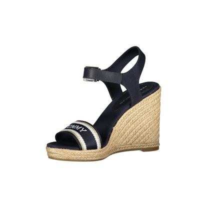 TOMMY HILFIGER Sandali Donna Blu con Zeppa e Fibbia alla Caviglia - vista 3