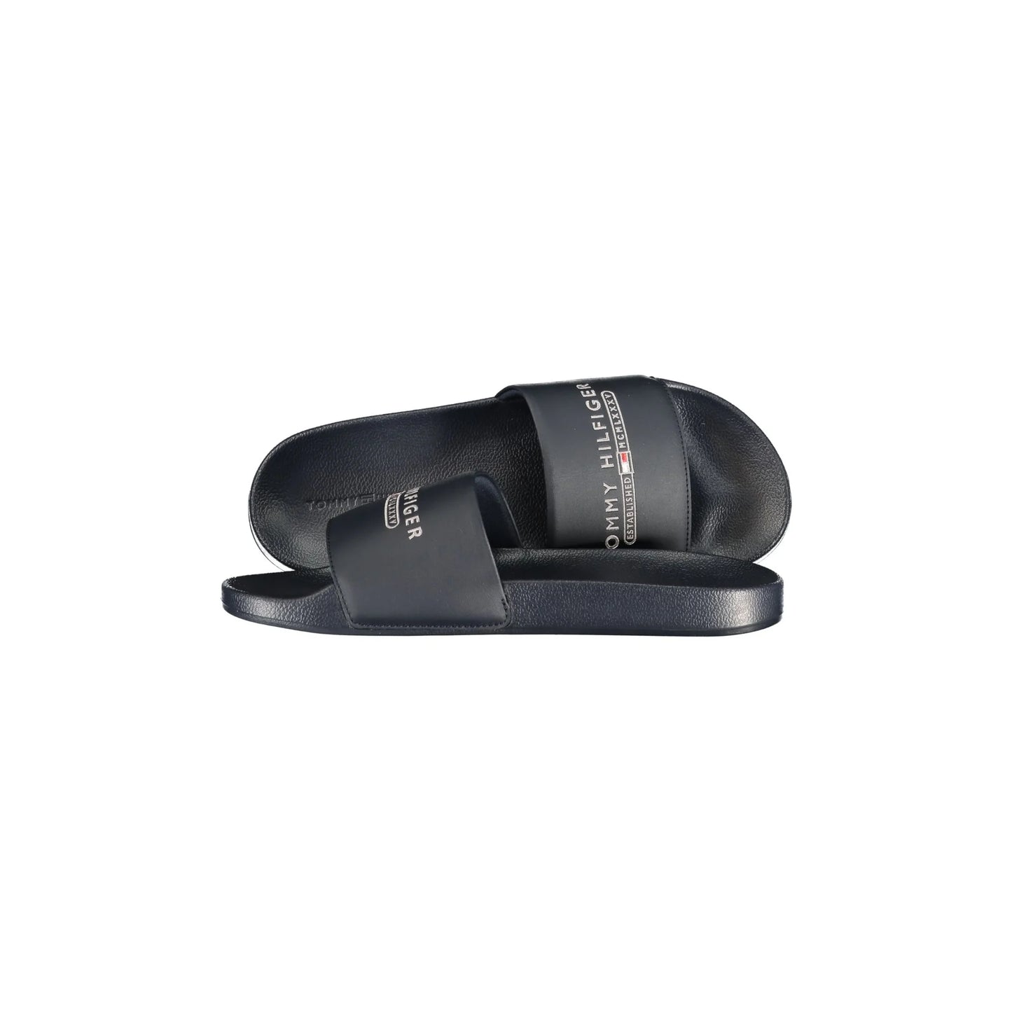 Tommy Hilfiger Ciabatte Uomo Blu Ricamo Logo - vista 3
