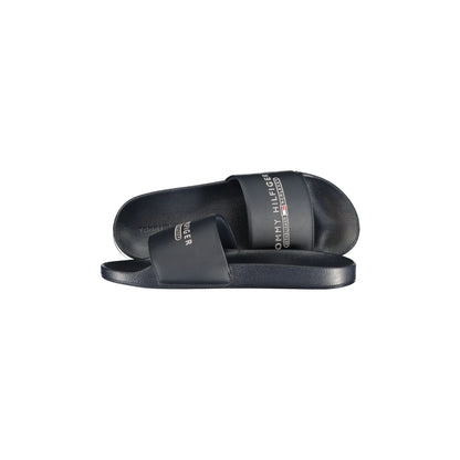 Tommy Hilfiger Ciabatte Uomo Blu Ricamo Logo - vista 3
