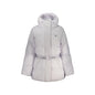 Calvin Klein Giubbotto Donna Cappuccio Zip Tasche Water Repellent Logo Giubbotti e Giacche Viola - foto prodotto
