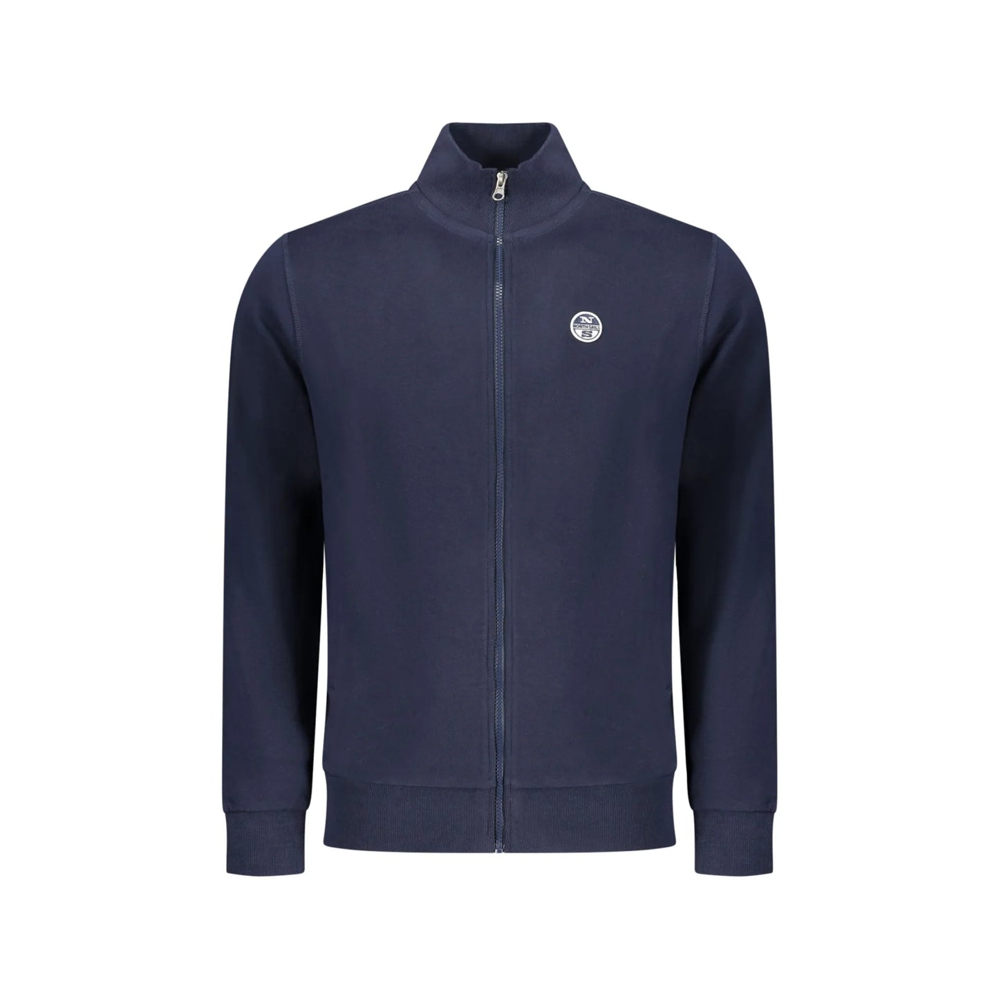 North Sails Felpa Uomo Blu Zip Garzata Tasche Logo Felpe - foto prodotto