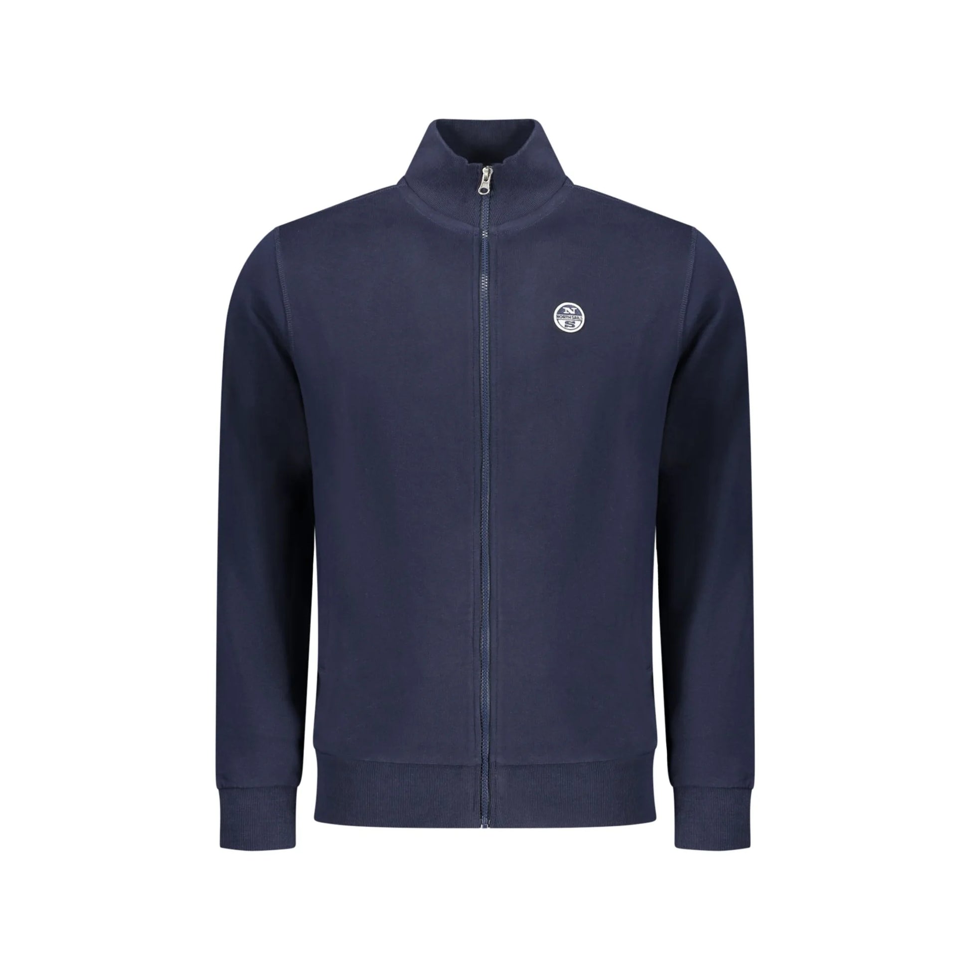 North Sails Felpa Uomo Blu Zip Garzata Tasche Logo Felpe - foto prodotto