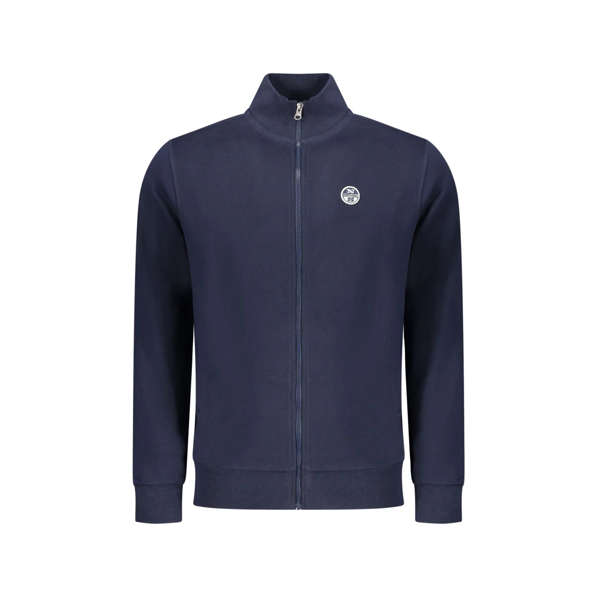 North Sails Felpa Uomo Blu Zip Garzata Tasche Logo Felpe - foto prodotto