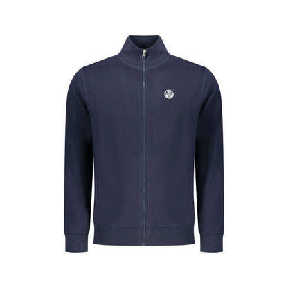 North Sails Felpa Uomo Blu Zip Garzata Tasche Logo Felpe - foto prodotto