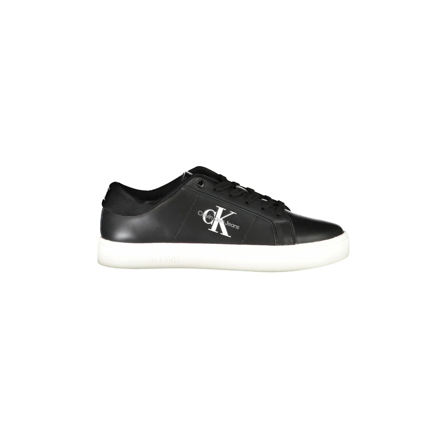 CALVIN KLEIN Scarpe Sneakers Uomo Nere con Dettagli a Contrasto e Logo Nero - foto prodotto