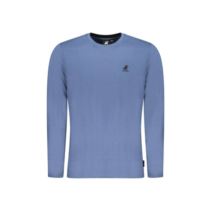U.S. Grand T-Shirt Uomo Blu Maniche Lunghe Girocollo Ricamo Logo - foto prodotto