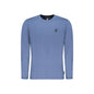 U.S. Grand T-Shirt Uomo Blu Maniche Lunghe Girocollo Ricamo Logo - foto prodotto