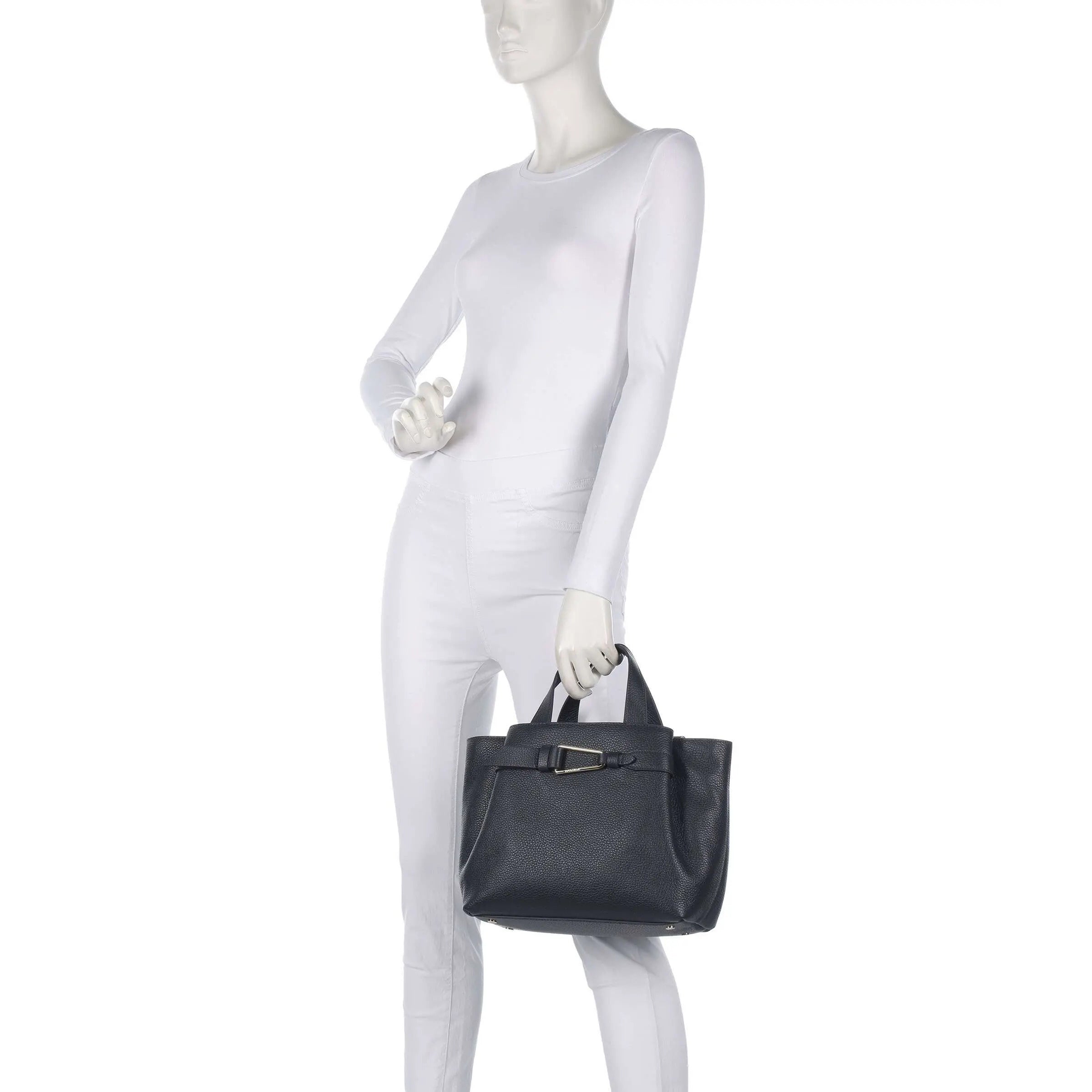 COCCINELLE Borsa Donna a Mano con Tracolla Blu, In Vera Pelle, Malory Small