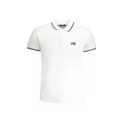Cavalli Class Polo Maniche Corte Uomo Bianca Ricamo Bianco - foto prodotto