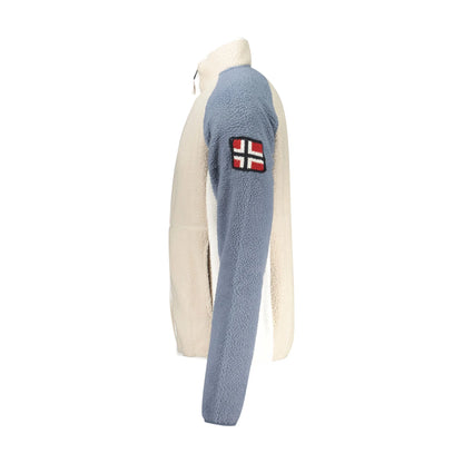 Norway 1963 Felpa Uomo Beige con Zip Pile Ricamo Logo Felpe - vista 3