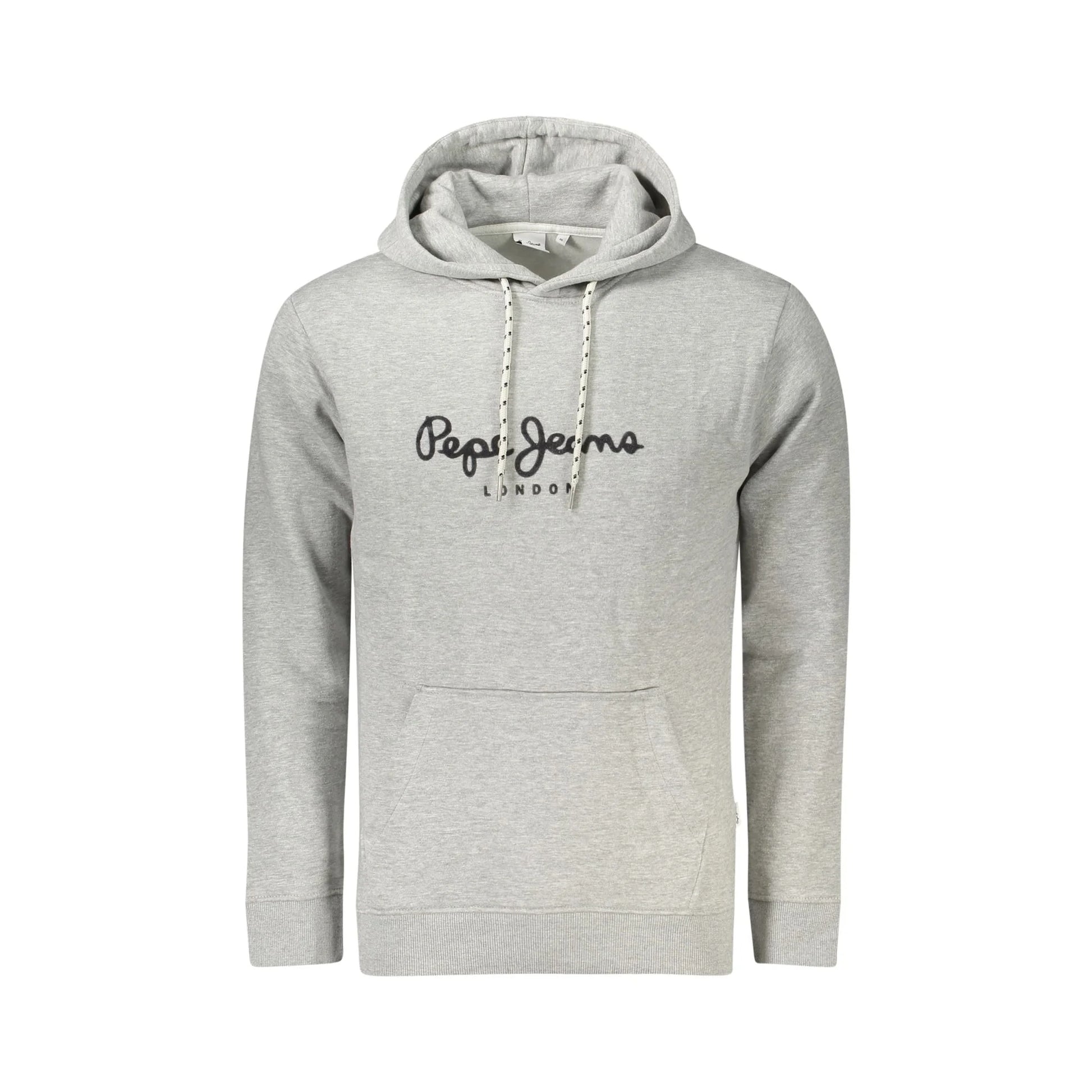 Pepe Jeans Felpa Uomo Grigia Cappuccio Felpata Sustainable Logo Felpe Grigio - foto prodotto