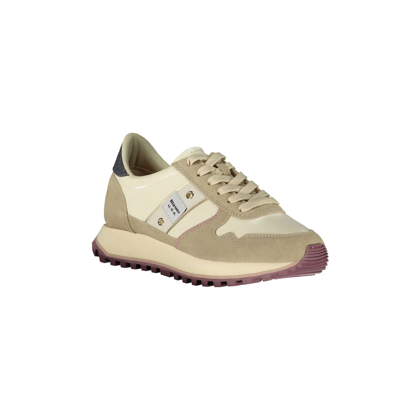Blauer Sneakers donna beige