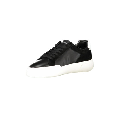 CALVIN KLEIN Sneakers Uomo Nere con Lacci e Dettagli Bianchi nero - vista 3
