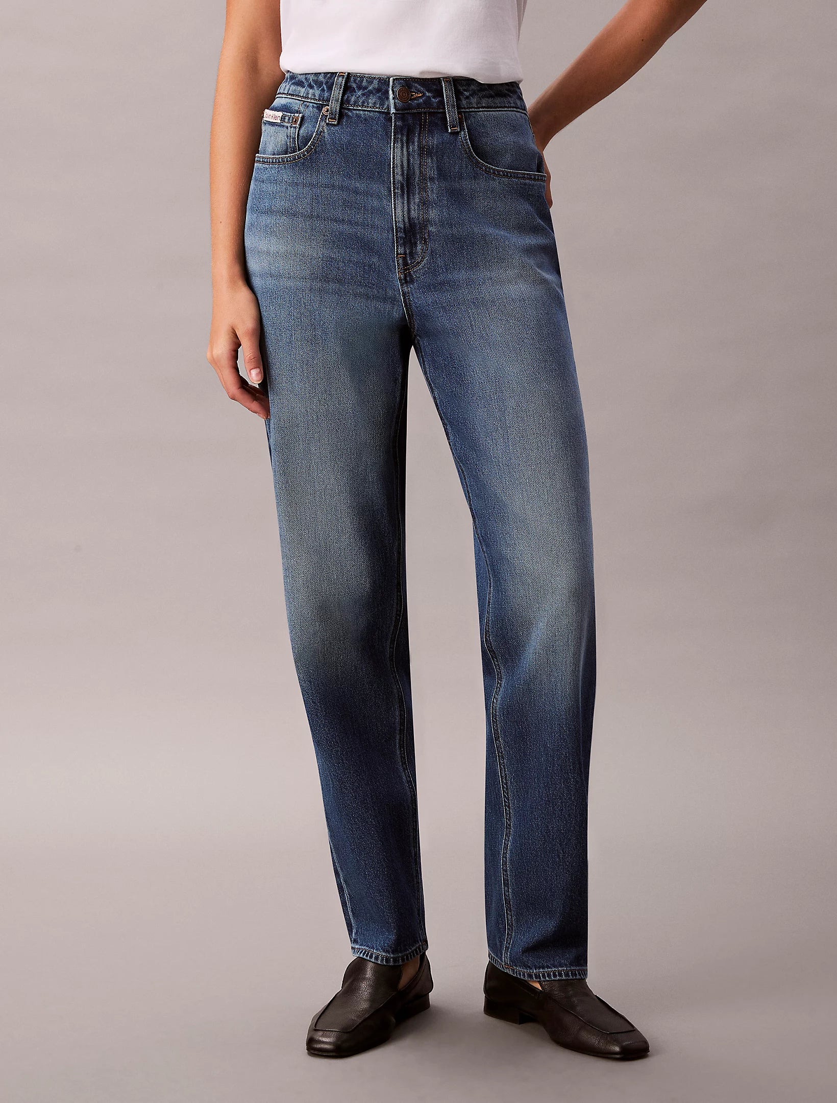 high rise tapered jeans lv047e907gmzk - immagine 4