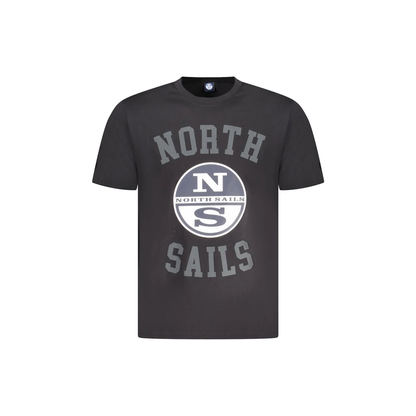 North Sails T-Shirt Maniche Corte Uomo Nera Stampa Logo Nero - foto prodotto