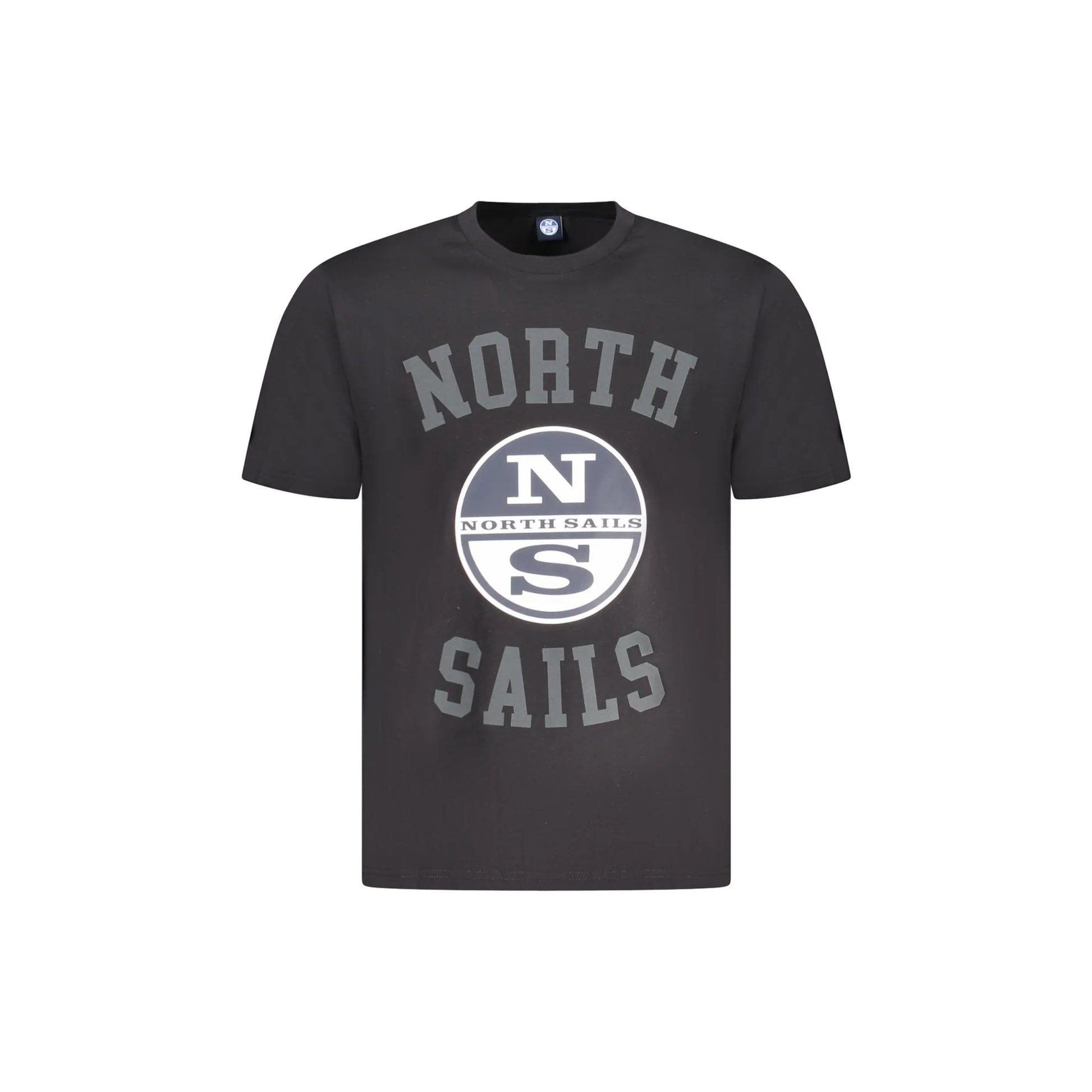 North Sails T-Shirt Maniche Corte Uomo Nera Stampa Logo Nero - foto prodotto