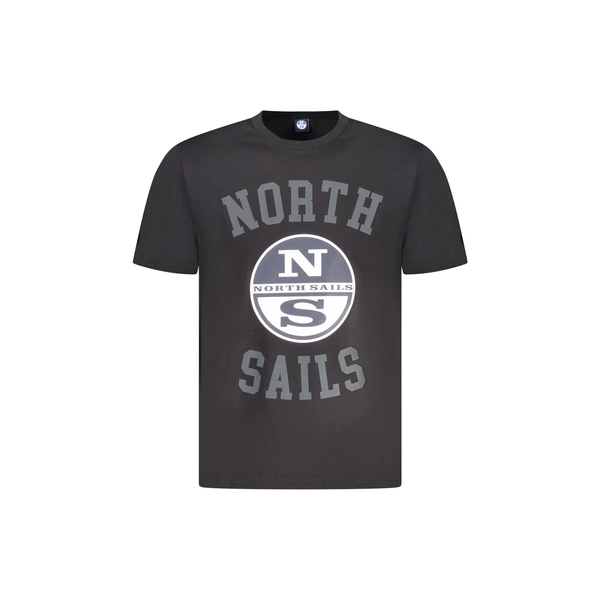 North Sails T-Shirt Maniche Corte Uomo Nera Stampa Logo Nero - foto prodotto