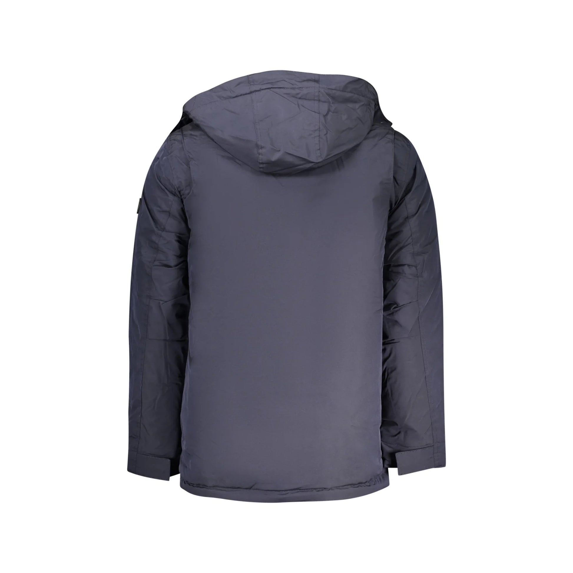 U.S. Grand Parka Uomo Blu Lungo con Cappuccio Removibile Logo Giubbotti e Giacche - vista 2