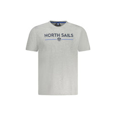 North Sails T-Shirt Maniche Corte Uomo Grigia Stampa Logo